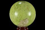 Polished Green Opal Sphere - Madagascar #95879-1